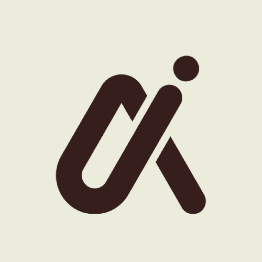 Black and White Minimalist Simple Modern Technology AI Logo